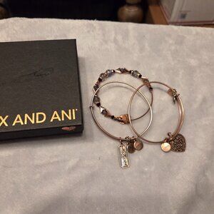Alex and Ani Love 3 piece bracelet set